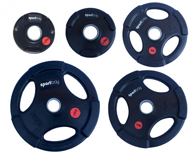 Olimpiskie gumijas svaru diski Sportbay® (1.25-25kg)