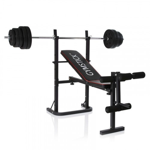 Spēka sols GYMSTICK Weight Bench + 40kg komplekts