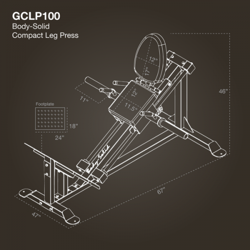 Kāju prese Body-Solid COMPACT LEG PRESS