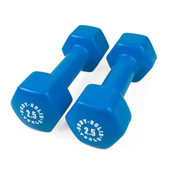 Vinila svari 2.5 kg BODYSOLID Vinila hanteles