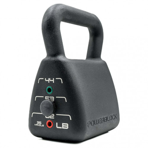 PowerBlock regulējams vingrinājumu svars kettlebell (16–28 kg)