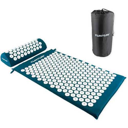 Joogamatt TUNTURI ACUPRESSURE MAT AND PILLOW PETROL BLUE