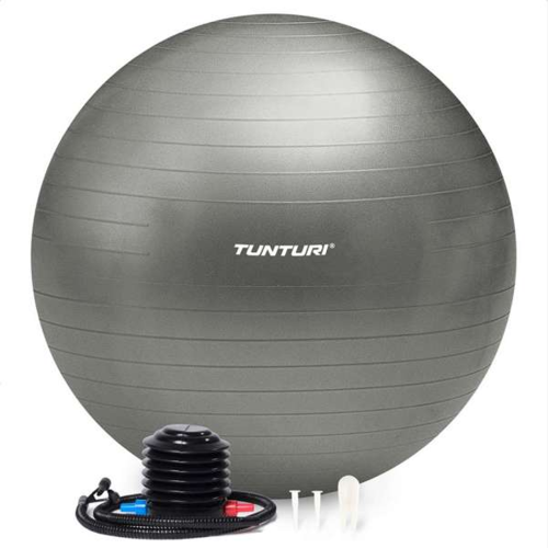 Joogapall Tunturi Gymball 55cm, Silver, Anti Burst