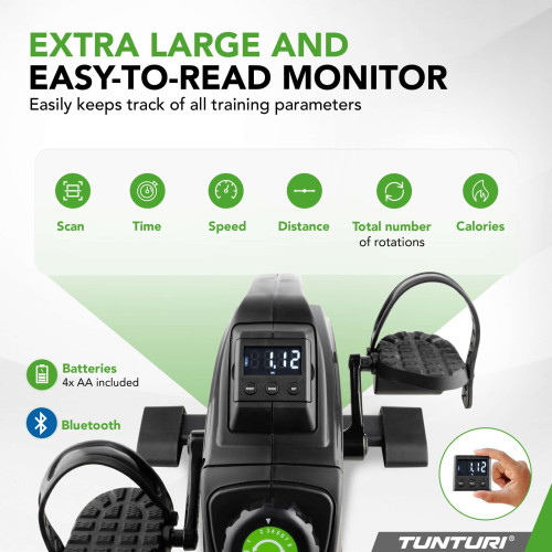 Velotrenažieris Tunturi Cardio Fit M45 Minibike Magnetic + App