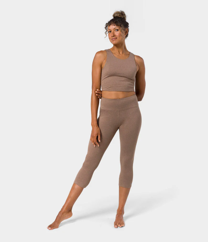 Manduka Dhara Capri niedrās legingas Lions Mane Heather