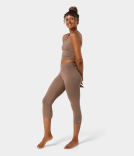 Manduka Dhara Capri niedrās legingas Lions Mane Heather