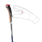 Ziemeļu pārgājiena nūjas LEKI Treveller Carbon 90-130 cm