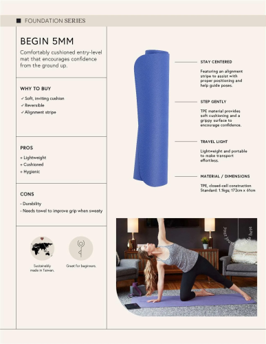 Jogas paklājiņš MANDUKA Begin Yoga Mat (5 mm)
