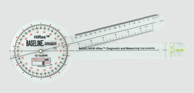 Plastmasas absolūtās vērtības un ass goniometrs Baseline Plastic Absolute+Axis Goniometer - HiRes 360 grādu galva
