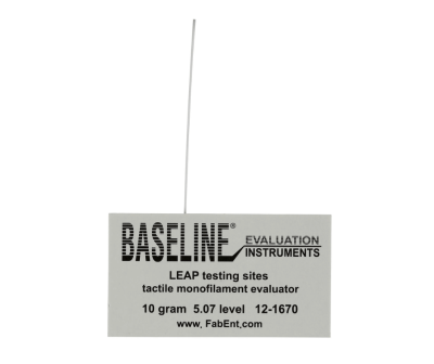 Vienreiz lietojamais monofilaments Baseline Disposable Tactile monofilament evaluator ar apvalku, 5,07 (10 grami).