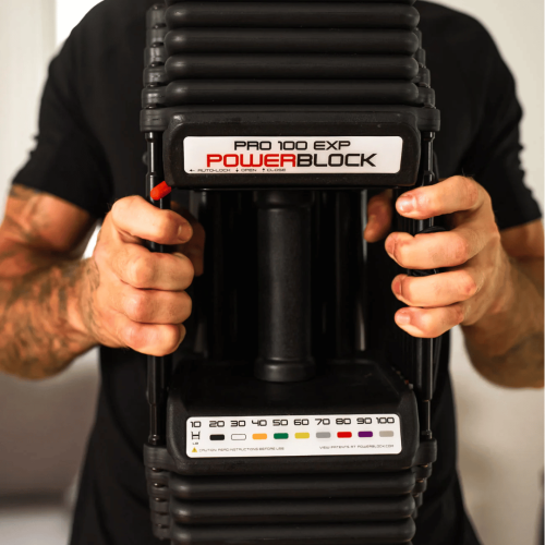 Regulējama svara bloks (18-27 kg) Powerblock PRO 100 Expandable Set 2 Pair