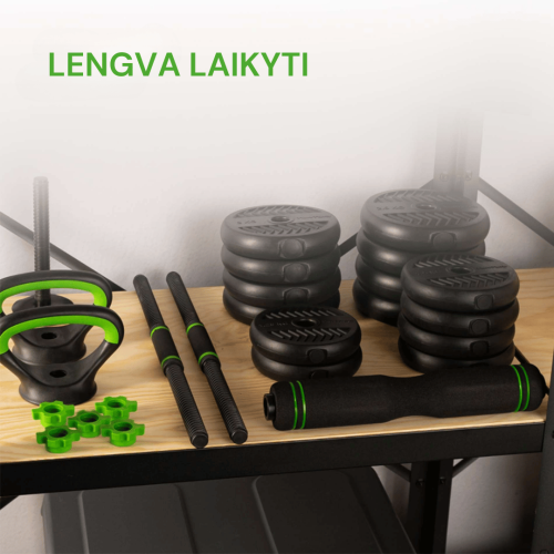 Svaru komplekts TUNTURI Vinyl Barbell & Dumbbell set (20 / 28 kg)