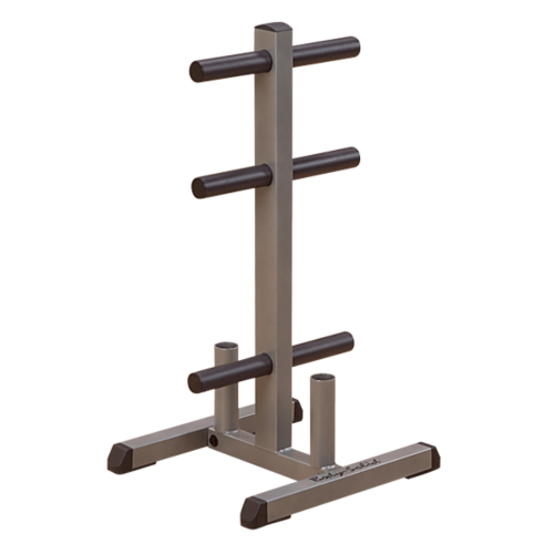 Olimpinių svarmenų ir grifų stovas BODYSOLID Olympic Plate Tree & Bar Holder