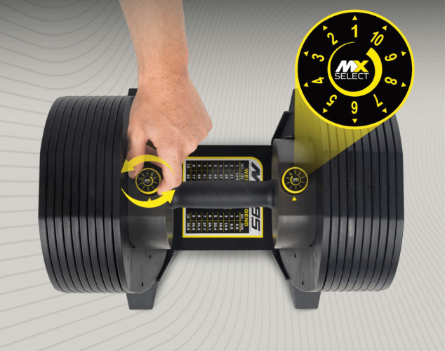 Reguliuojamo svorio svarmuo MX Select MX85 Dumbbells 5,6–38,6 kg CH