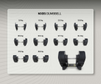 Reguliuojamo svorio svarmuo MX Select MX85 Dumbbells 5,6–38,6 kg KH