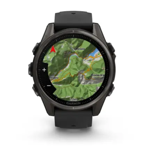 Pulkstenis GARMIN Fenix 8, 43 mm, AMOLED, melns