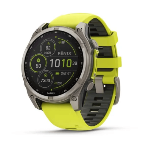 Pulkstenis GARMIN Fenix 8, 47 mm, Sapphire Solar, dzeltens