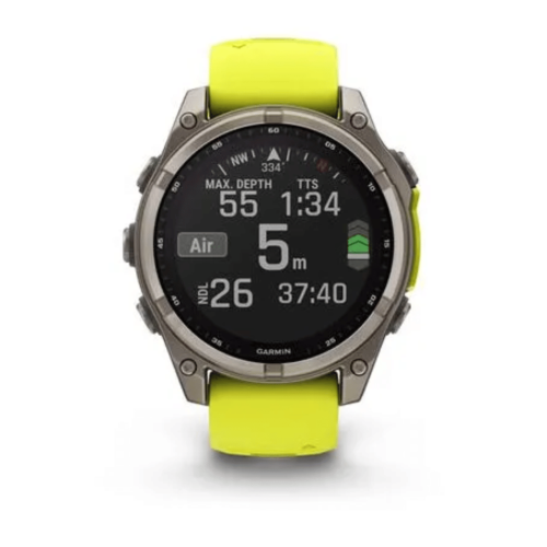 Pulkstenis GARMIN Fenix 8, 47 mm, Sapphire Solar, dzeltens