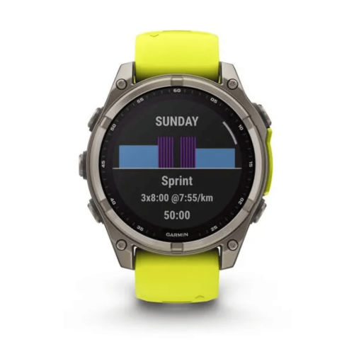 Pulkstenis GARMIN Fenix 8, 51 mm, Sapphire Solar, dzeltens