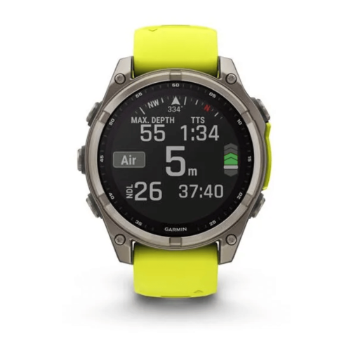 Pulkstenis GARMIN Fenix 8, 51 mm, Sapphire Solar, dzeltens