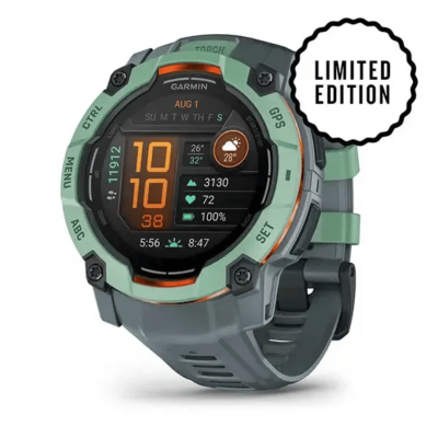 Pulkstenis GARMIN Instinct 3, 50 mm, AMOLED, pelēks un zaļš