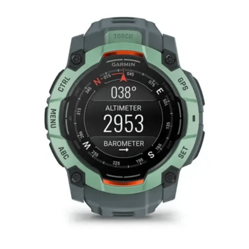 Pulkstenis GARMIN Instinct 3, 50 mm, AMOLED, pelēks un zaļš