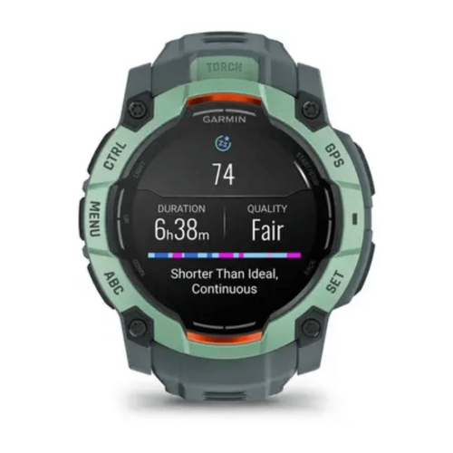 Pulkstenis GARMIN Instinct 3, 50 mm, AMOLED, pelēks un zaļš