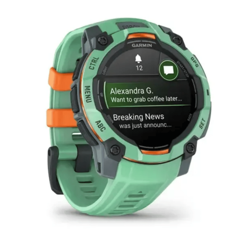 Pulkstenis GARMIN Instinct 3, 45 mm, AMOLED, zaļš