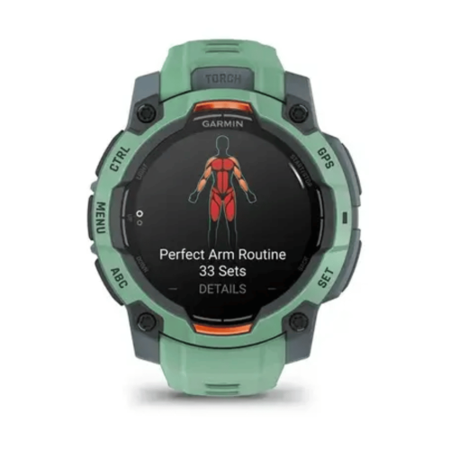 Pulkstenis GARMIN Instinct 3, 45 mm, AMOLED, zaļš