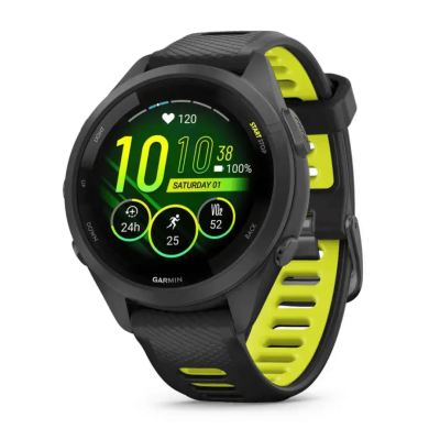 Pulkstenis GARMIN Forerunner 265s, 42 mm, melns