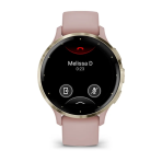 Pulkstenis GARMIN Venu 3S, pelēci-rozā krāsā.