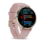 Pulkstenis GARMIN Venu 3S, pelēci-rozā krāsā.