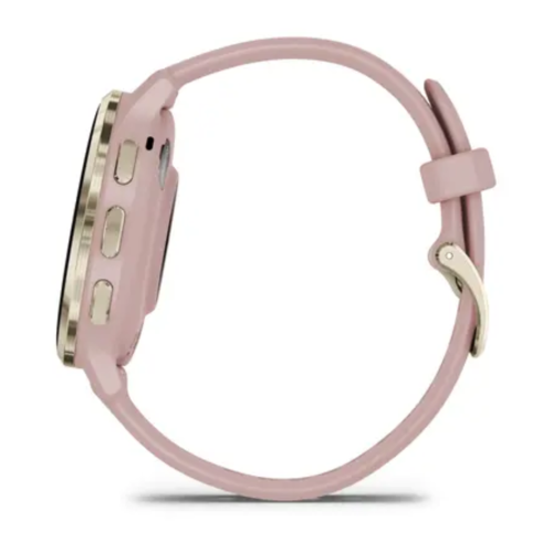 Pulkstenis GARMIN Venu 3S, pelēci-rozā krāsā.