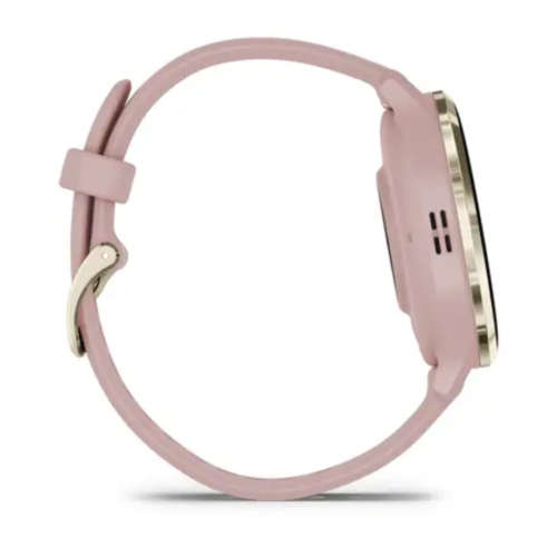 Pulkstenis GARMIN Venu 3S, pelēci-rozā krāsā.