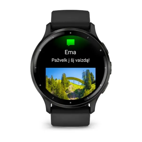 Pulkstenis GARMIN Venu 3, melnbaltā krāsā