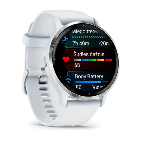 Pulkstenis GARMIN Venu 3, balta krāsa