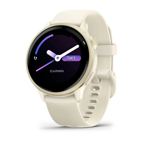 Pulkstenis GARMIN Vivoactive 6, gaiši zelta krāsā
