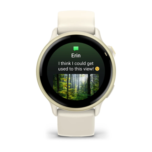 Pulkstenis GARMIN Vivoactive 6, gaiši zelta krāsā