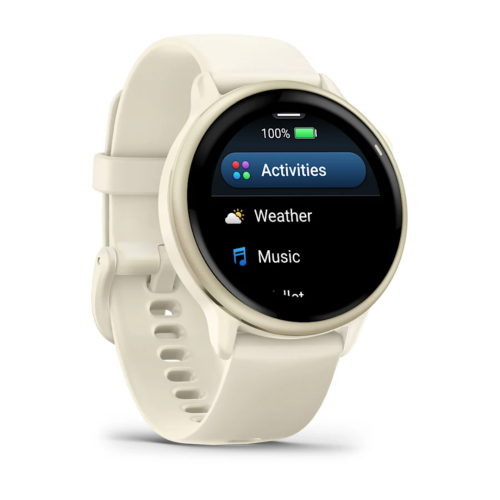 Pulkstenis GARMIN Vivoactive 6, gaiši zelta krāsā