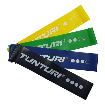 Elastīgo pretestības lentu komplekts TUNTURI Mini Resistance Band Set, 4 gab.