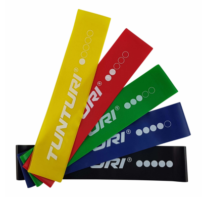 Elastīgo pretestības lentu komplekts TUNTURI Mini Resistance Band Set, 5 gab.