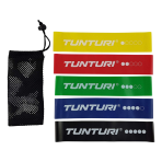 Elastīgo pretestības lentu komplekts TUNTURI Mini Resistance Band Set, 5 gab.