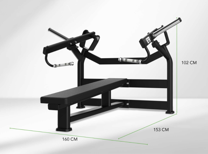 Spēka trenažieris TUNTURI Platinum Horizontal Chest Press Plate loaded V-series