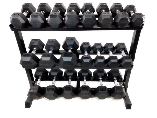 Sešstūra hanteļu komplekts STRONGMAN (2x12,5-35kg)