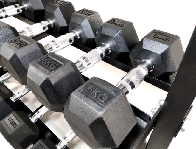 Sešstūra hanteļu komplekts STRONGMAN (2x1-10kg)