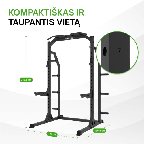 Spēka stacija TUNTURI HR60 Half Rack (1/2)