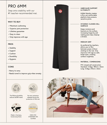 Jogas paklājs MANDUKA PRO® Black Magic