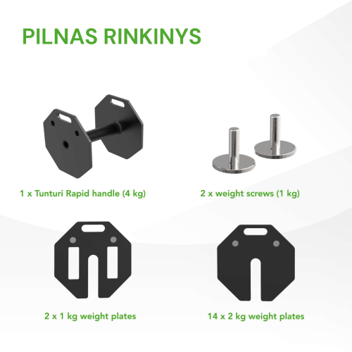 Regulējama svara hantele Tunturi Rapid Adjustable Dumbbell 36 kg