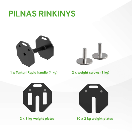 Regulējama svara hantele Tunturi Rapid Adjustable Dumbbell 28 kg