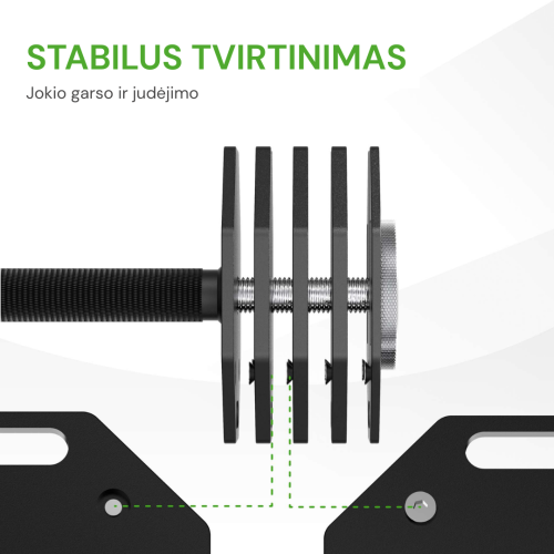 Regulējama svara hantele Tunturi Rapid Adjustable Dumbbell 28 kg